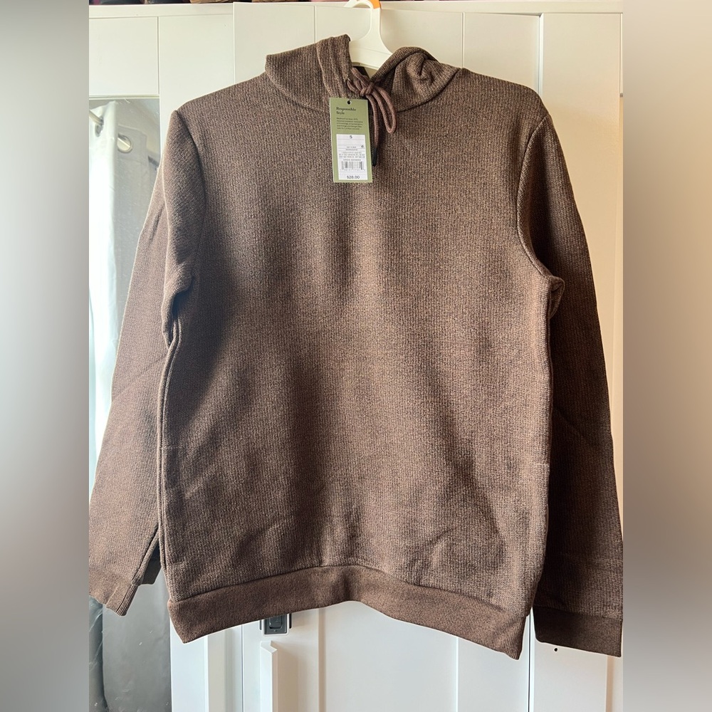 Unisex Goodfellow & Co Brown Crewneck pullover hoodie size Small NWT